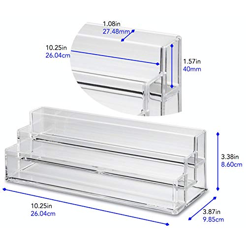 BY ALEGORY 3-Tier Acrylic Eyelash Makeup Organizer 10.25"x3.87"x3.38"