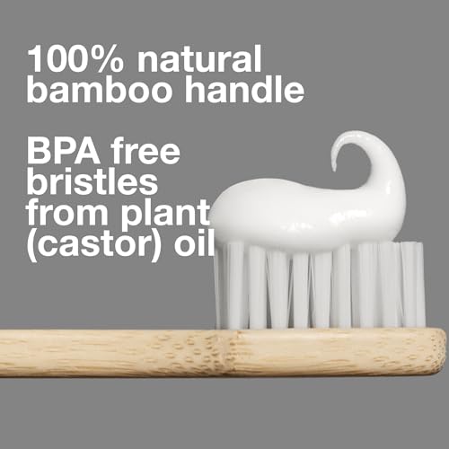 Eco-Friendly Bamboo Toothbrush Set - Soft Bristles, 3 Pack