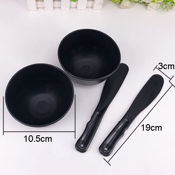 4-Pack Rubber Facial Mask Mixing Bowls with Spatulas for Skin Care & DIY Masks