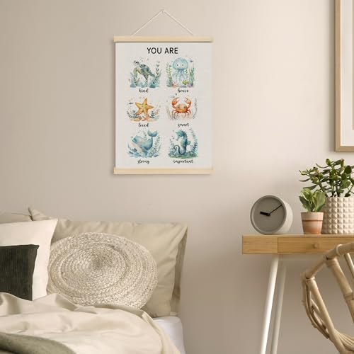 Ocean Nursery Wall Art Poster - 12x16 Inch Kids Decor