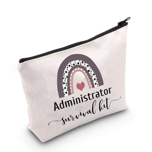 Canvas Cosmetic Bag - Marble Print Travel Organizer for Women