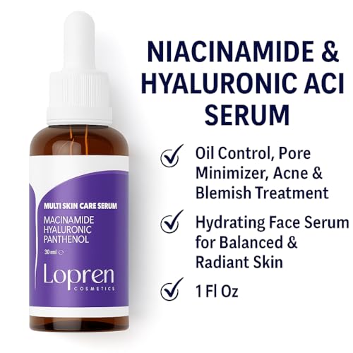 Lopren Niacinamide & Hyaluronic Serum – Oil Control, Pore Minimizer, Blemish & Hydrating Face Serum