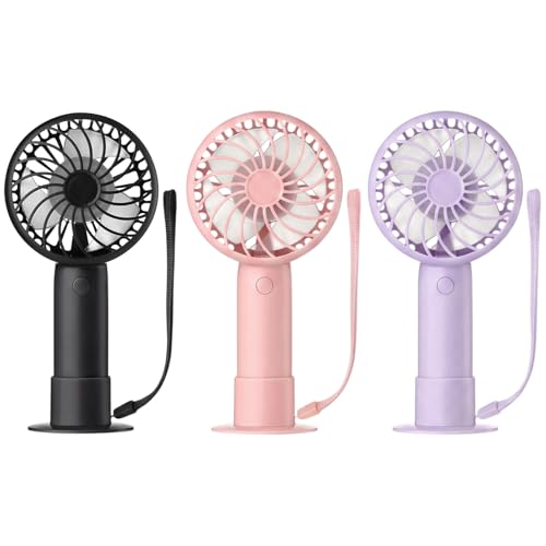 Tujoe Mini Handheld Fan Set - 3 Speed, Rechargeable, Portable
