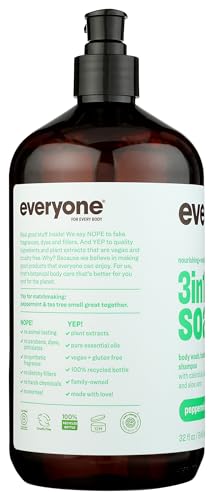 Everyone 3-in-1 Tea Tree Peppermint Soap - 32 oz Natural Cleanser
