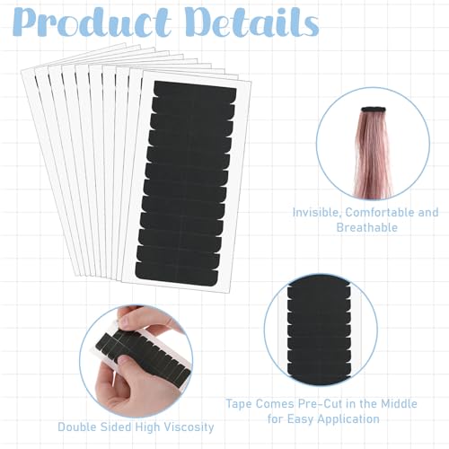 120pcs Double-Sided Hair Extension Tape - Waterproof & Strong Adhesion