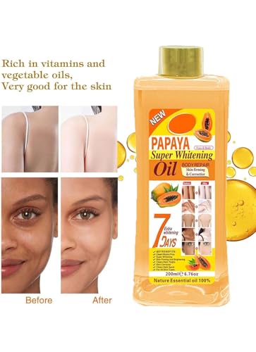 Natural Papaya Oil for Face & Body - 6.7oz Hydrating Oil