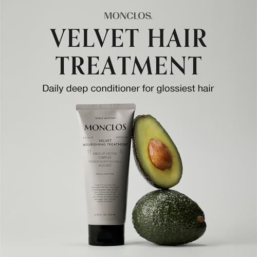 Monclos Velvet Hair Treatment 6.76 fl oz – Peptide Repair Mask for Dry Hair