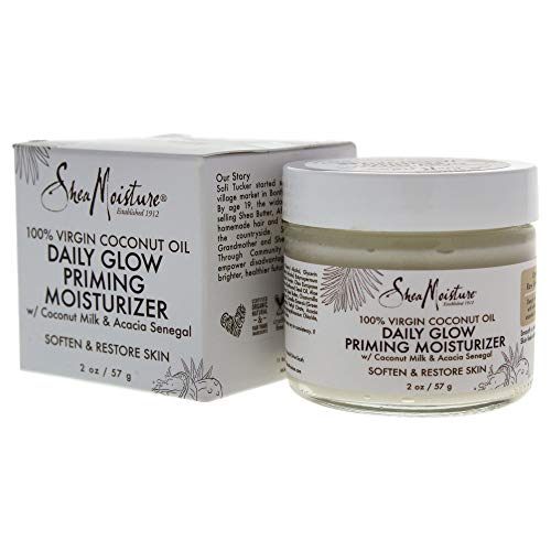 Shea Moisture 100% Virgin Coconut Oil Daily Glow Priming Moisturizer SPF-free for All Skin Types 2 oz