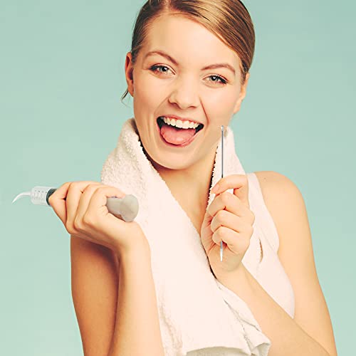 Tonsil Stone Removal Set - 4 Stainless Steel Tools & 100 Swabs