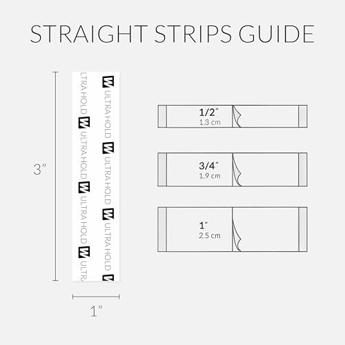 Walker Tape Ultra Hold 1" x 3" Adhesive Strips for Hairpieces - 36 Count