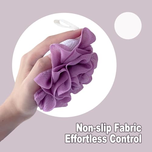 3-Pack Exfoliating Bath Loofah with Soap Saver Bags