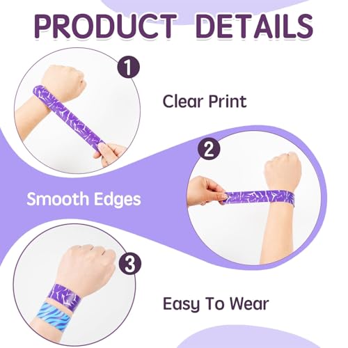 Kpop Style Slap Bracelets - 24 Pcs Music Theme Party Favors
