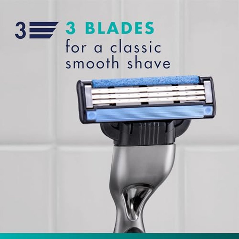 Gillette Mach3 Razor Blades for Men, 3-Blade Razor Refills, 15 Count