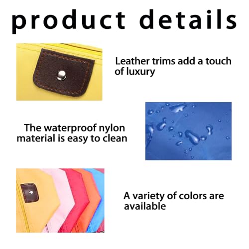 Set of 6 Waterproof Nylon Cosmetic Pouches for Travel