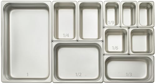 Winco 2.9 Qt Stainless Steel Steam Table Pan - 6" Deep, Anti-Jam
