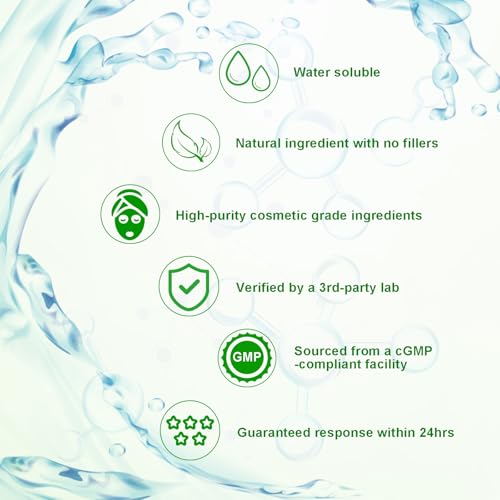 MAYKER 0.7 oz Pure Low Molecular Hyaluronic Acid Powder for DIY Serums & Moisturizers – Pack of 1