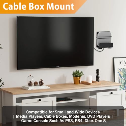 Adjustable Cable Box Wall Mount Bracket for Media Devices