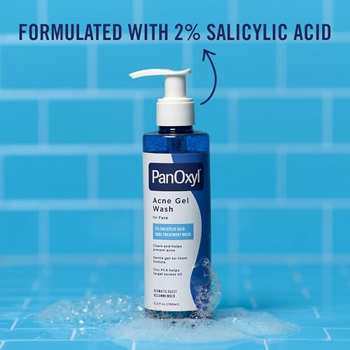 PanOxyl Acne Gel Wash with 2% Salicylic Acid, 6.5 fl oz - Gel-to-Foam Cleanser for All Skin Types