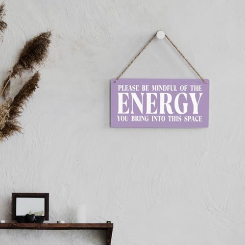 Inspirational Wooden Wall Sign for Meditation Room - 6x12 Inches