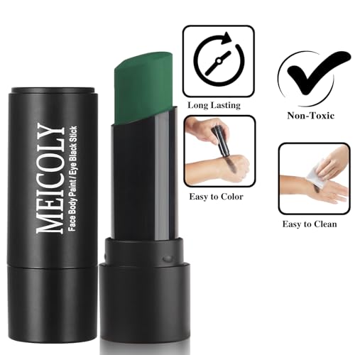 Green Face Paint Stick - Waterproof for Sports & Cosplay