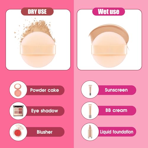 12 PCS Mini Makeup Puffs - Soft Microfiber Powder Applicators
