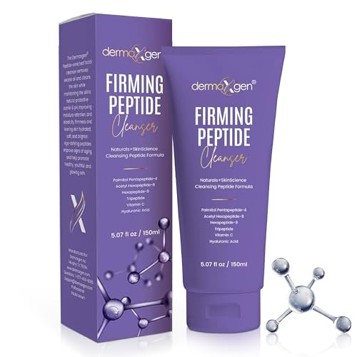 Multi-Peptide Facial Cleanser with Vitamin C & Hyaluronic Acid - Gentle Anti-Aging Cleanser for All Skin Types