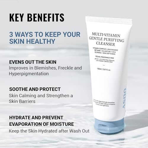 ASNO Vegan Purifying Cleanser 150ml - Hydrating Face Wash for Sensitive Skin