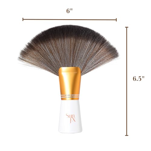 SunFX White Finishing Powder Brush | Large Fan Brush for Spray Tan