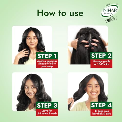 Nihar Naturals Shanti Badam Amla Hair Oil - 300ml for Silky Hair