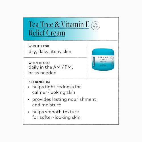 Derma E Tea Tree & Vitamin E Relief Moisturizing Cream - 4 Oz