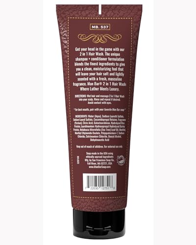 San Francisco Soap Company Man Hair Wash Bar - Exotic Musk & Sandalwood