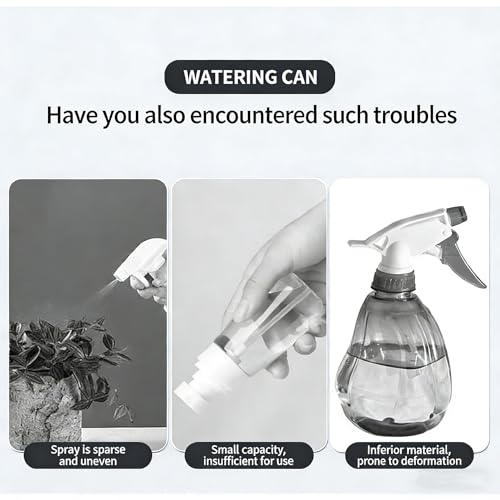 500ml Fine Mist Spray Bottles - Leakproof Refillable Set (2-Pack)