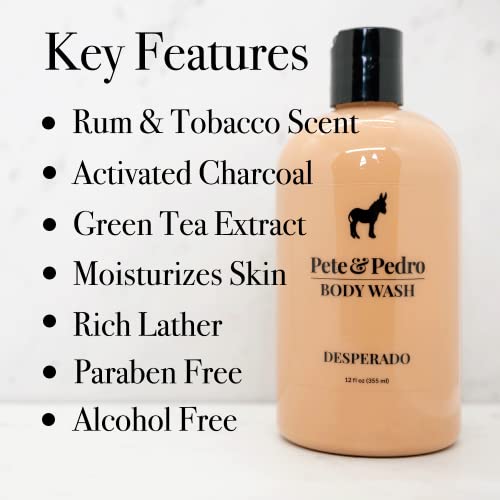Pete & Pedro Desperado Rum & Tobacco Scent Body Wash 12 oz