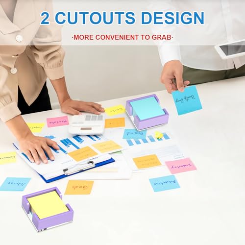 WINFFOR Acrylic Sticky Note Holder Dispenser - 3x3 in Desk Organizer