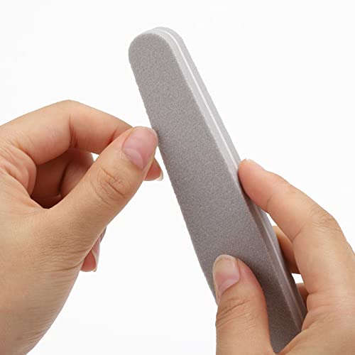 LoveBB Gray Double Sided Nail Buffer Blocks 10 Pcs 100/180 Grit for Acrylic & Natural Nails