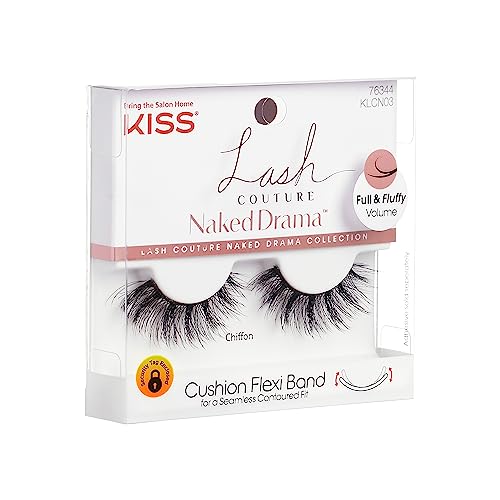 KISS Lash Couture Naked Drama False Eyelashes - Chiffon, 3 Pairs