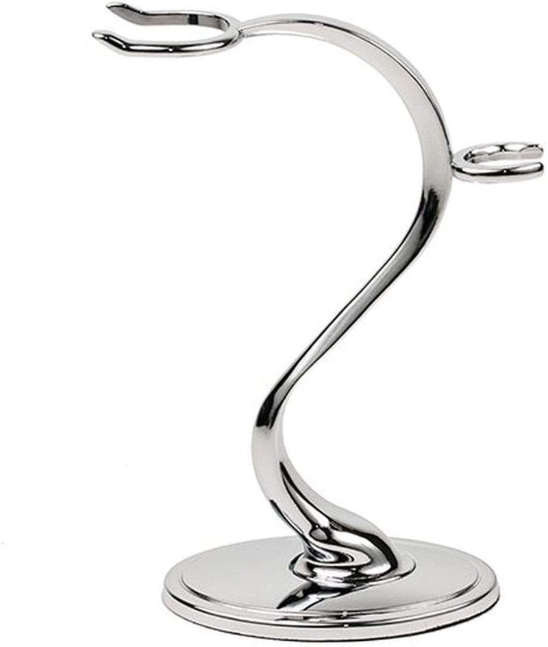 Taconic Shave Super Safety Razors Deluxe Razor & Brush Stand – Heavyweight Chrome Double Edge Safety Razor Holder, Classic Wet Shaving Organizer