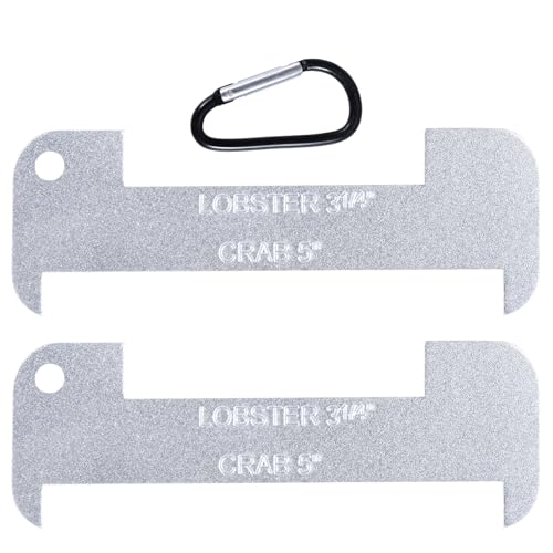 Lobster and Crab Gauge Measuring Tool - 2 Pack Aluminum, 3.25" & 5"