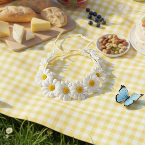 Women Sunflower Headbands Set - Boho Floral Hair Accessories for Weddings & Festivals