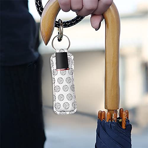 Suobstales Lip Balm Holder Keychain Clip - Lipstick & Lipstick Tracker Sleeve