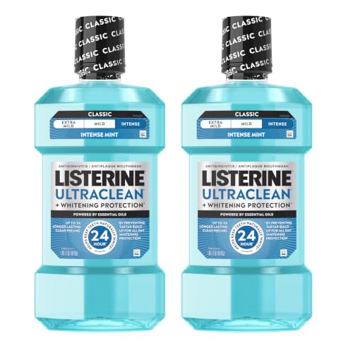 Listerine Ultraclean Intense Mint Mouthwash Twin Pack - 2 x 1L