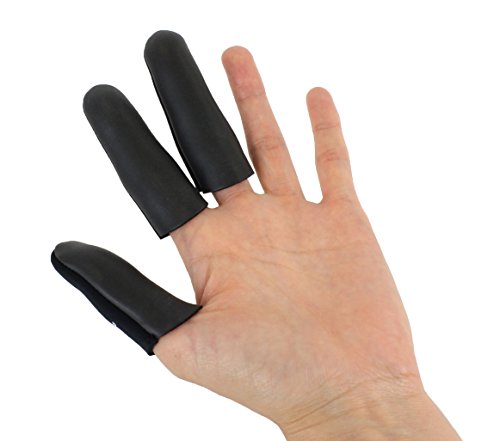 Jatai Heat Shield Finger Protectors for Curling & Styling - Small/Medium, Pack of 3, Black