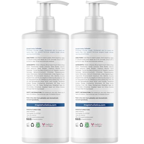 Urea Foot Cream Callus Remover with Aloe & Tea Tree - 2 Pack