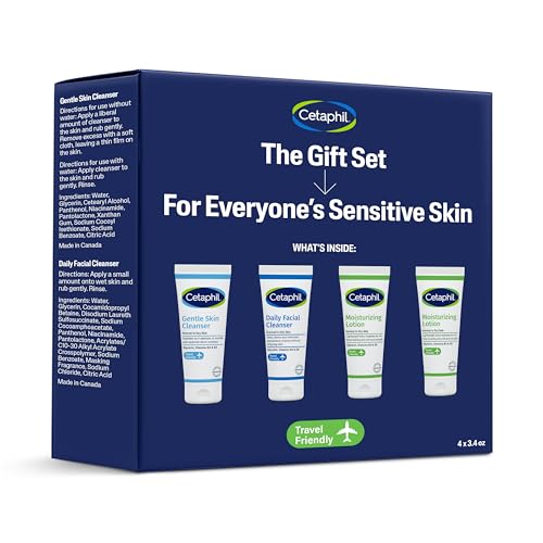 Cetaphil Sensitive Skin Gift Set 400ml - Gentle Cleanser & Moisturizer TSA Kit
