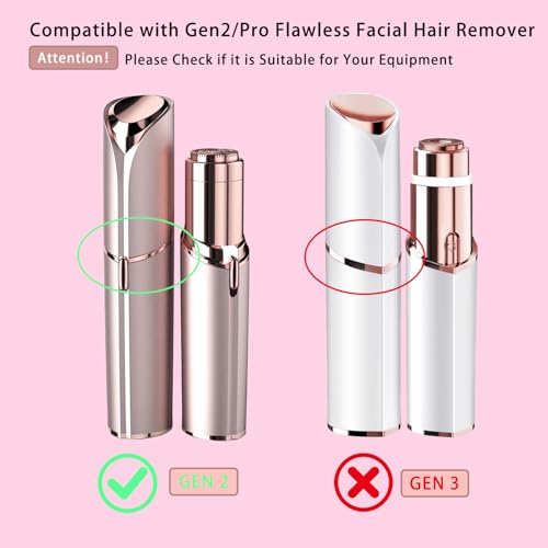4 Pack Replacement Heads for Finishing Touch Flawless Gen 2 Facial Hair Remover - Rose Gold Blades for Women