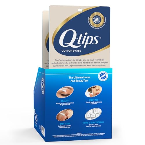 Q-tips Cotton Swabs 625 Count 2-Pack - Soft, Multi-Purpose Personal & Household Tool