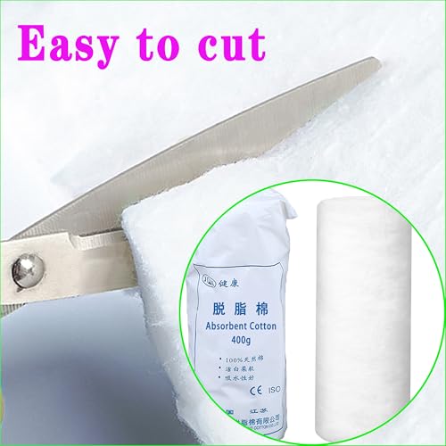 Pure Cotton Rolls 400g - Soft, Absorbent for Makeup, Wound & Household Use