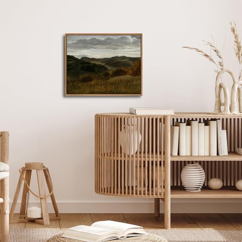 Framed Vintage Landscape Wall Art - 16x12 Inch Rustic Print