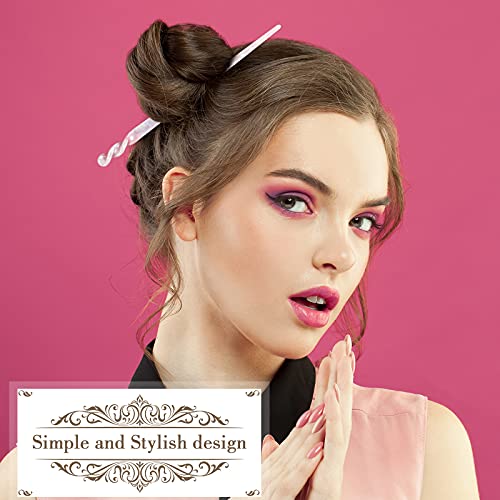 12-Piece Acetate Hair Stick Set - Tortoise Shell Hairpins for Updos