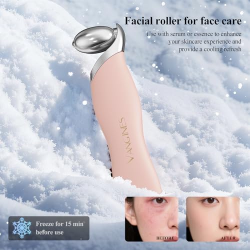 Vangines Stainless Steel Ice Roller & Facial Cleansing Brush Skincare Set